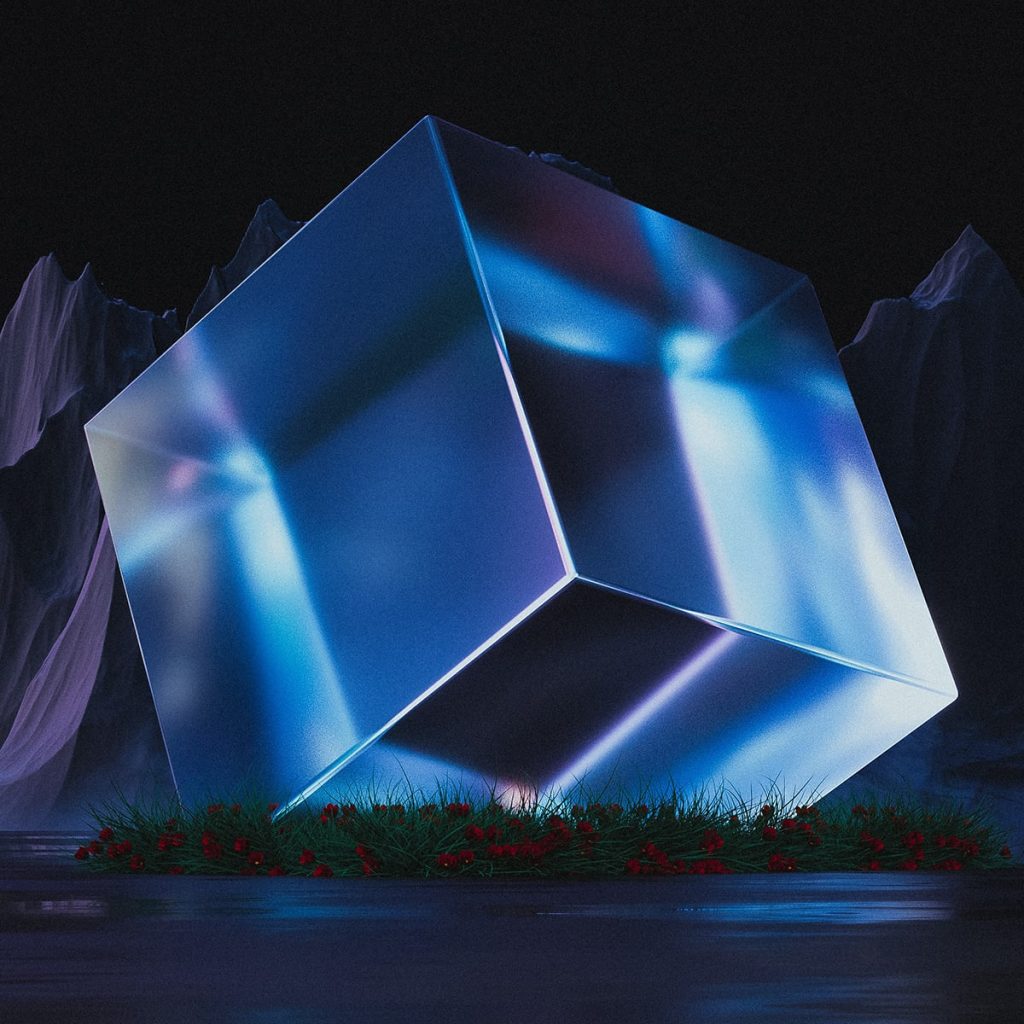 發光藍色立方體NFT | Creative NFT多樣的數位收藏品
