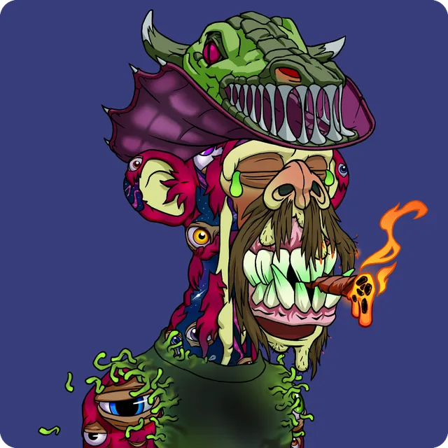 科幻風格恐龍頭像霓虹NFT,Creative NFT平台上的獨特數位藝術